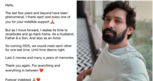 Vikrant Massey takes a break from acting ‘until time deems right’ Vikrant Massey, Acting, 12th Fail, The Sabarmati Report, Instagram, Vikrant Massey quit acting