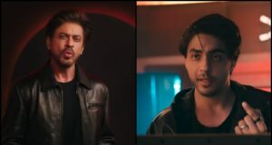 The Ba***ds of Bollywood: Ever-charming Shah Rukh Khan unveils title of son Aryan Khan’s directorial debut in a fun squabble Shah Rukh Khan, Aryan Khan in The Ba***ds of Bollywood teaser (via Instagram/Netflix)